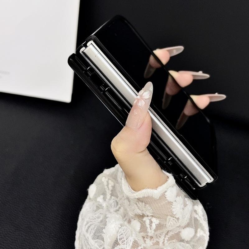 Crazy Horse Pattern Leather Magnetic Case for iPhone Duo 18 Fold Wide Samsung Z Flod 8Utral 7 6 5 Shockproof for Magsafe Central Axis Protection