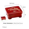 Japanese Style Bento Boxes Resin Japanese Eel Box Healthy Meal Prep Food Container Rice Sushi Catering Snack  Lunch Box With Lid
