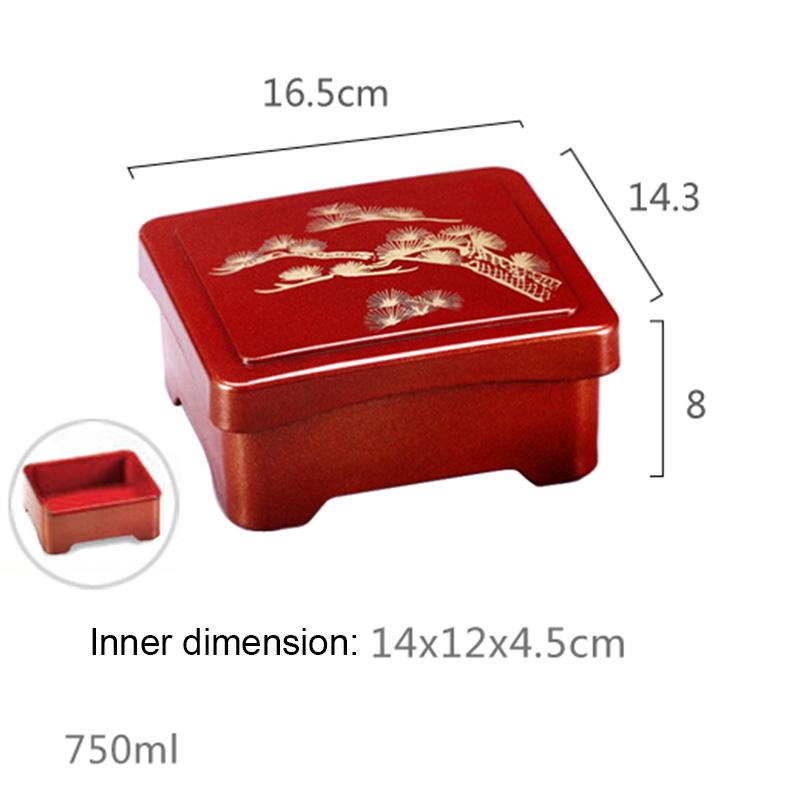 Japanese Style Bento Boxes Resin Japanese Eel Box Healthy Meal Prep Food Container Rice Sushi Catering Snack  Lunch Box With Lid