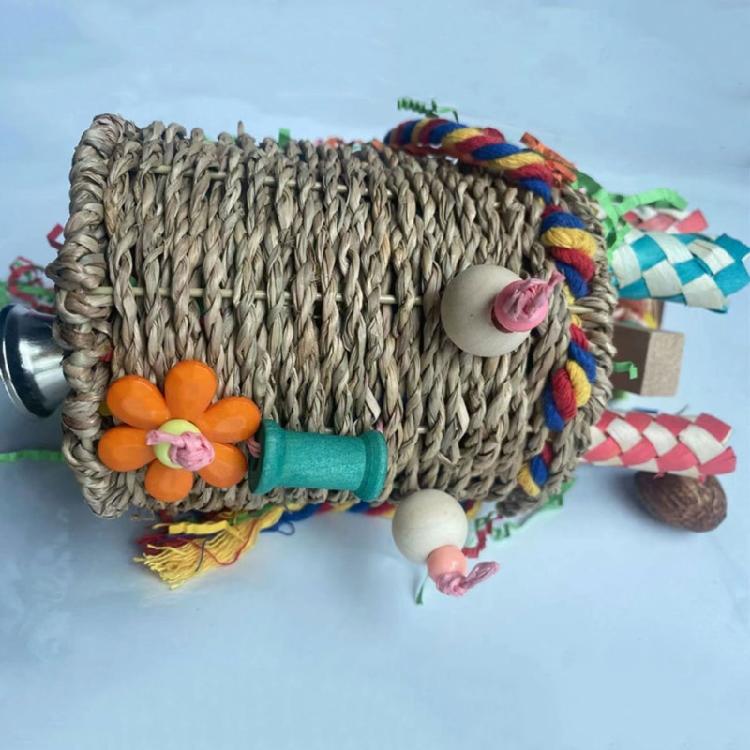 Bird Foraging Basket Bird Foraging Toy Seagrass Basket Bird Toy Chewable Parrot