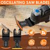 50/5Pcs Curved Edge Oscillating Saw Blade Universal Titanium Bimetal Oscillating Multitool Blade Precise Cut for Cutting Wood