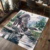 1Pc Animal Deer Print Rug - Home Decoration Carpet For Living Room Bedroom Flooring Computer Chair Area Rug