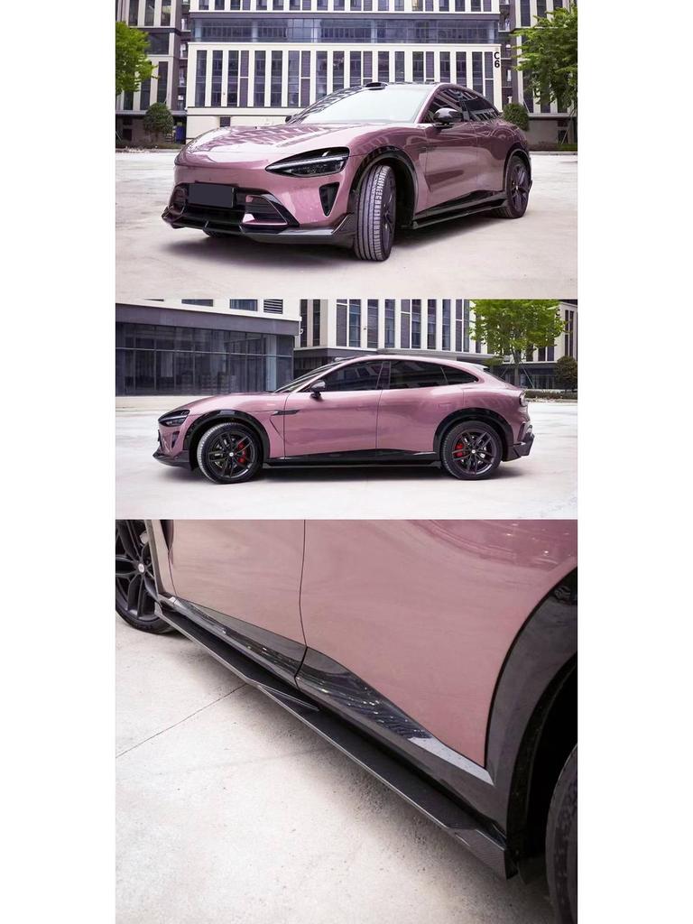 Xiaomi YU7 Neptune-Style Mods: Genuine Carbon Fiber Front Lip, Side Skirts, and Rear Lip