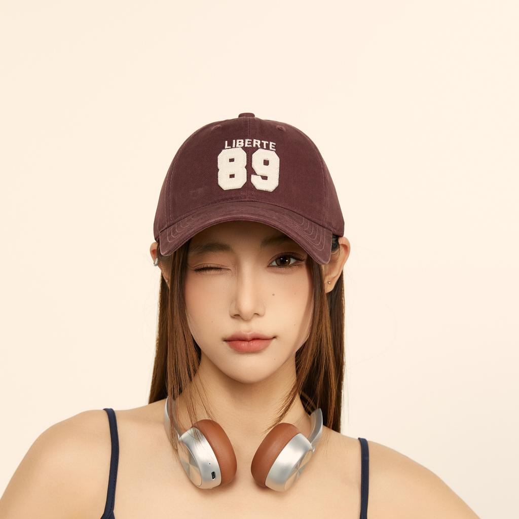 Fashion Hat Trend Street Digital 89 Patch Embroidery Soft Top Baseball Cap Fashion Vintage Street Trend American Cap