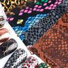 Animal Skin Leopard Design 10Pcs Nail Art Tips Decal Decorative Paper Creative Nail Sticker for Women