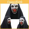 Creepy Nun Horror Mask Valak Scary Latex Full Head Design With Matching Headscarf