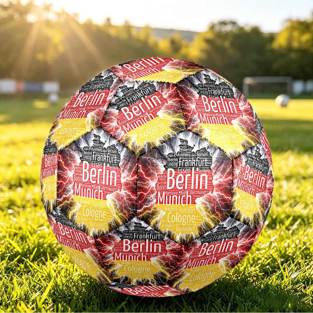 Germany Football Printed Size 5 Soccer Ball Wear Resistant Standard Adult Training Football Fan Gift for Indoor Outdoor Match Sports