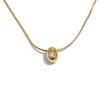 Yhpup Stainless Steel Zirconia Casting Oval Drop Necklace High Quality New Daily Wear Collar Jewelry Hypoallergenic