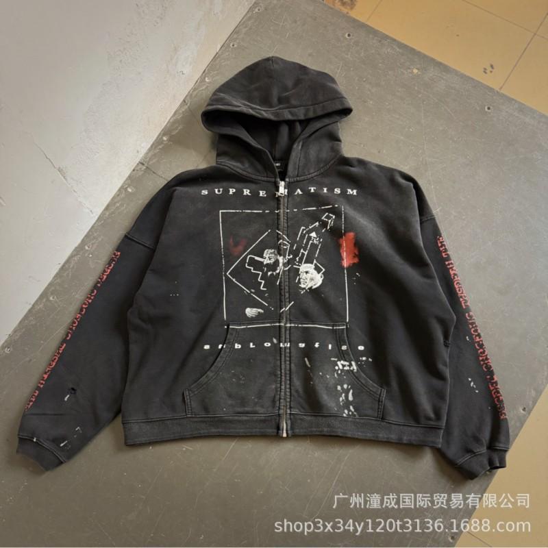 Túlméretezett mosott pamut kapucnis pulóver betűnyomattal Uniszex Streetwear Őszi alkalmi pulóver