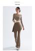 Women's Micro-Flare Fitness Pants with Detachable Skirt - Spring/Autumn Running & Training Base Layer, Plus Size Available