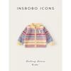 Insbobo Girls' Sweater Spring New 2026 Baby Knitted Cardigan Jacket Children's Spring Striped Top