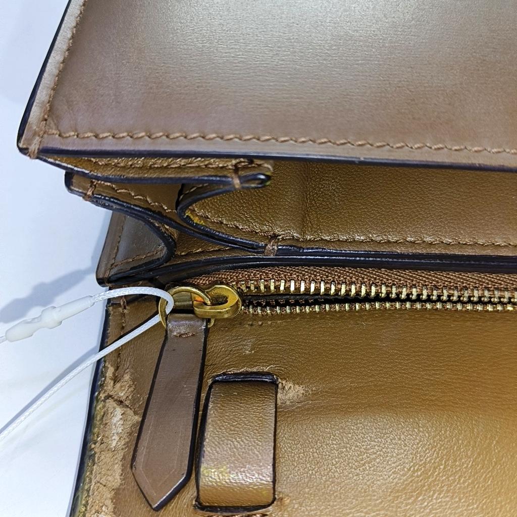 [Brugt] Klassisk Boks Guld Spænde Poleret Kalveskind Tofu Firkantet Crossbody Skuldertaske Mellem - Rimelig #1PD4JS8