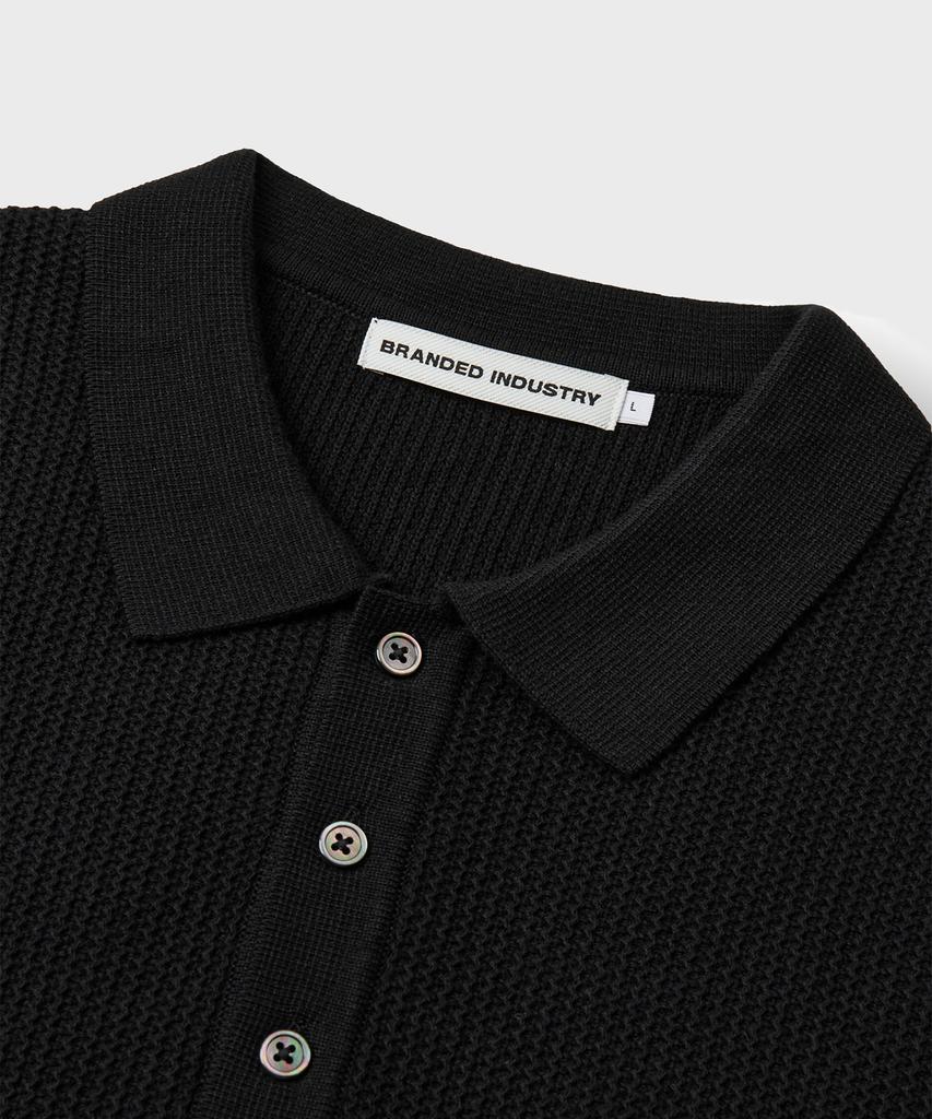 Beulaendideu Hard Twist Lounge Polo Knit [Black]
