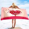 Valentines Day Hearts Beach Towels Oversized Microfiber Beach Towels for Adults Extra Large Yoga Towel for Outdoor Travel Swim