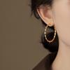 European and American retro twisted round earrings personalized design earrings earrings women
