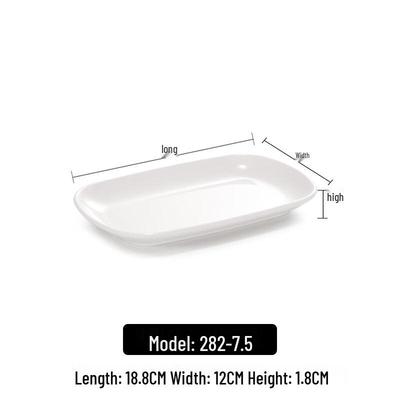 Handun Melamine Rectangular Shallow Plates (Pack of 5)