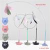 Pet Toy Feline Exercise Teaser Wand Elastic Steel Wire with Secure Suction Base For Jumping And Pouncing Game