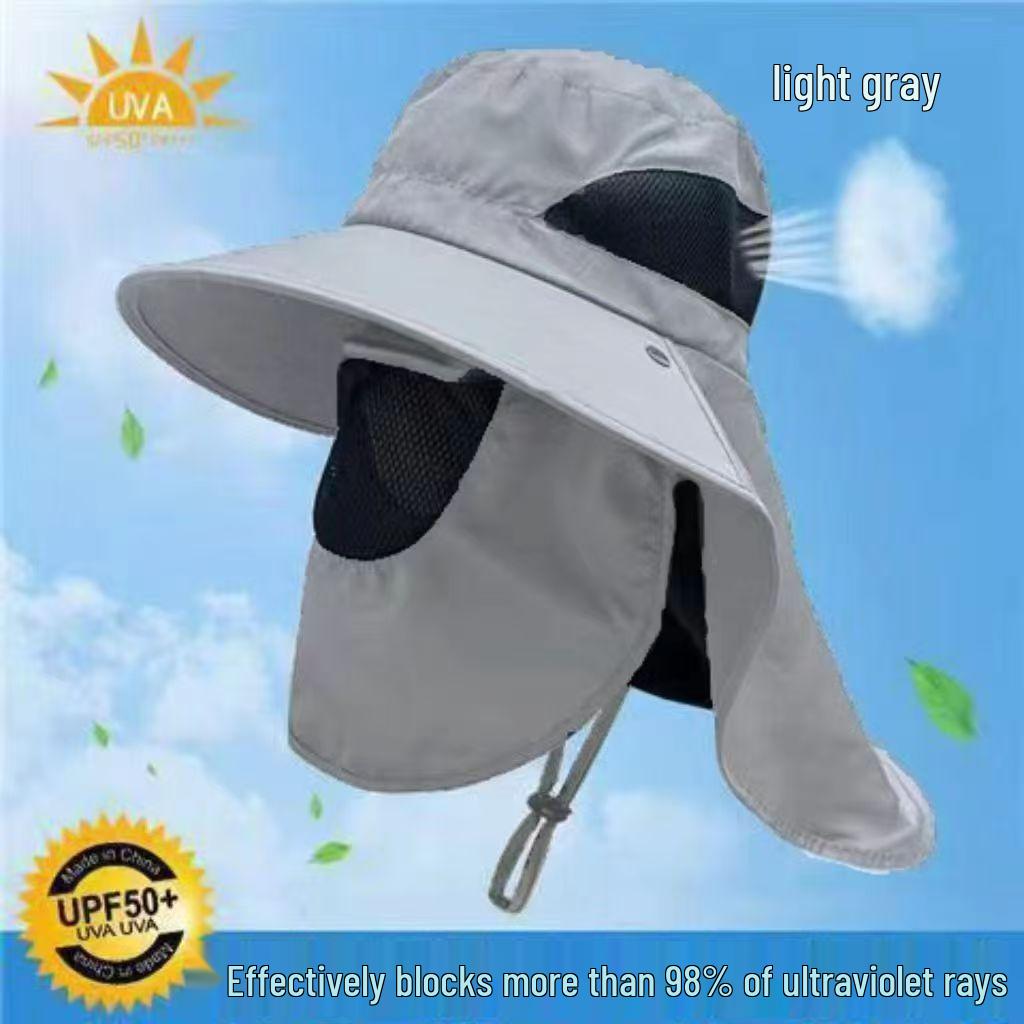 Men's Sun Protection Bucket Hat with Mosquito Mesh for Outdoor Activities