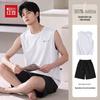 Hodo Men's Pure Cotton Sleeveless Pajama Set