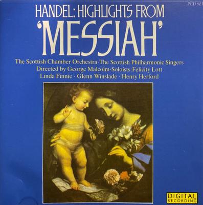CD GEORGE MALCOLM SCOTTISH CHAMBER OR  Handel  Highlights From Messiah PCD803 IMP Europe Classical Used