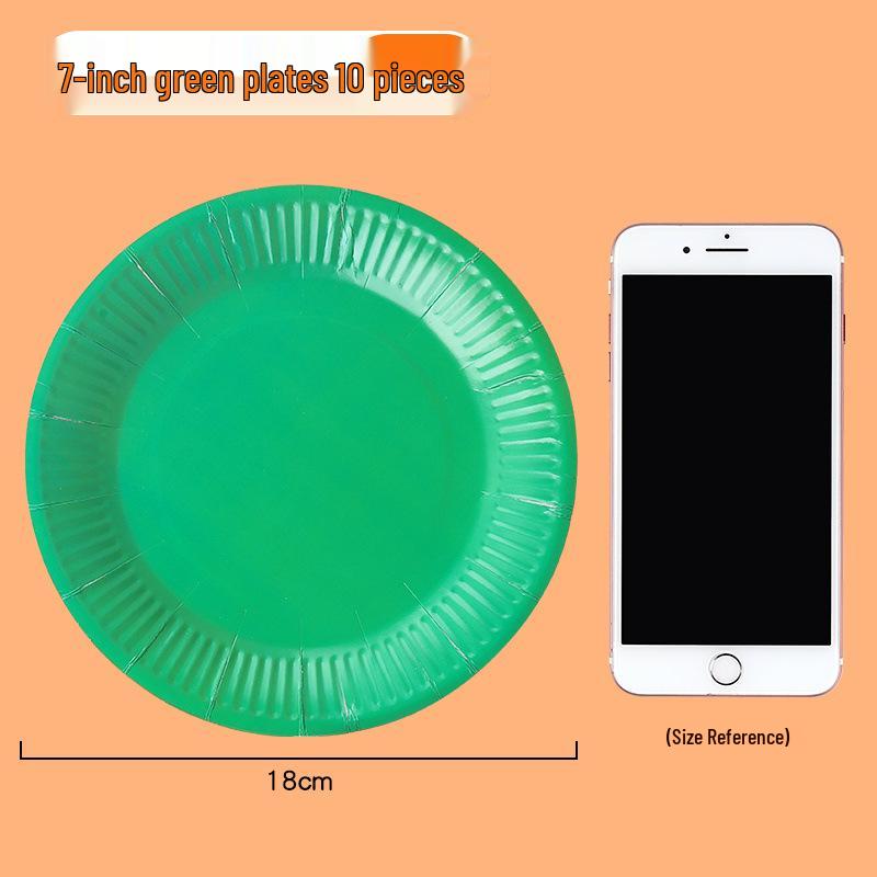 Colorful Disposable Paper Plates for Kindergarten Arts, Crafts, and Decor