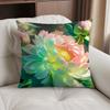 Double-Sided Detachable Cover Wealthy Peony Flower Pillow Living Room Sofa Car Bed Head Square Throw Pillow Case Chinese Style