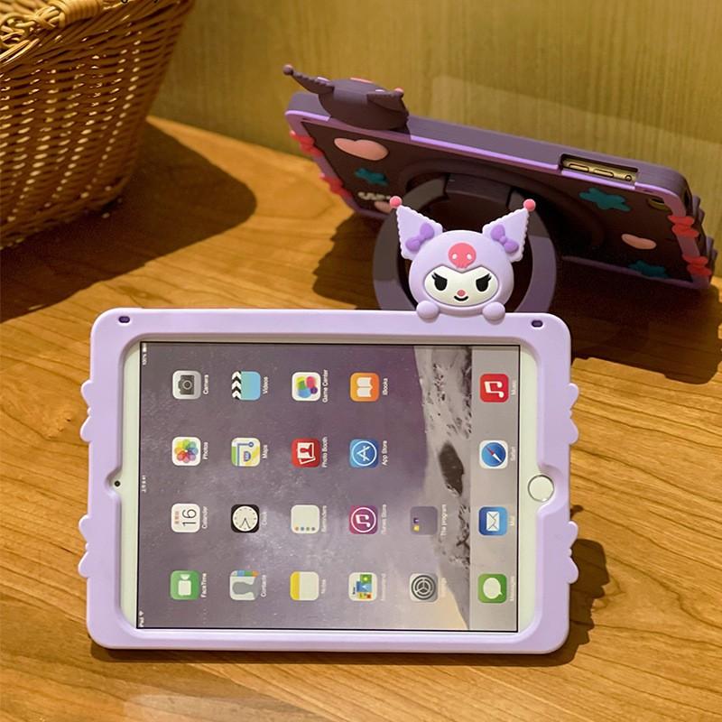 Soft Silicone Cartoon Tablet Case Pad 7 Pro 6 5 With 360 Rotating Stand Support Anti-Slip Shockproof Full