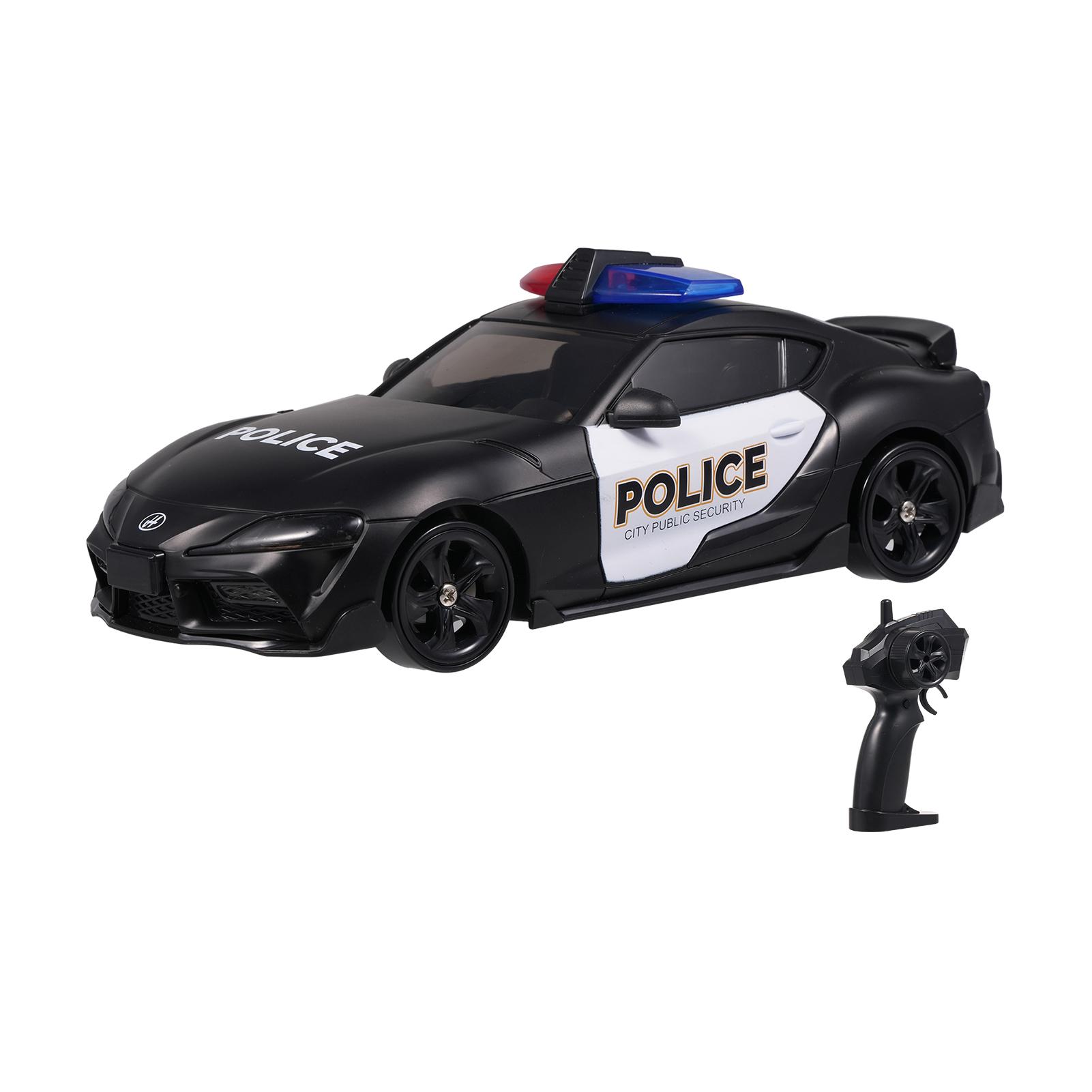 

Полицейская машинка с дистанционным управлением для детей, 4WD Drift Car Toy с огнями 3 перезаряжаемые батарейки, Type B 1 Battery