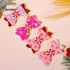 Charming Hair Clips for Photo Shoots Christmas Candies Bow Clip Women Girls, Sweet Glitter Hairpins, Artificial Leather Accessories Clip, Cute