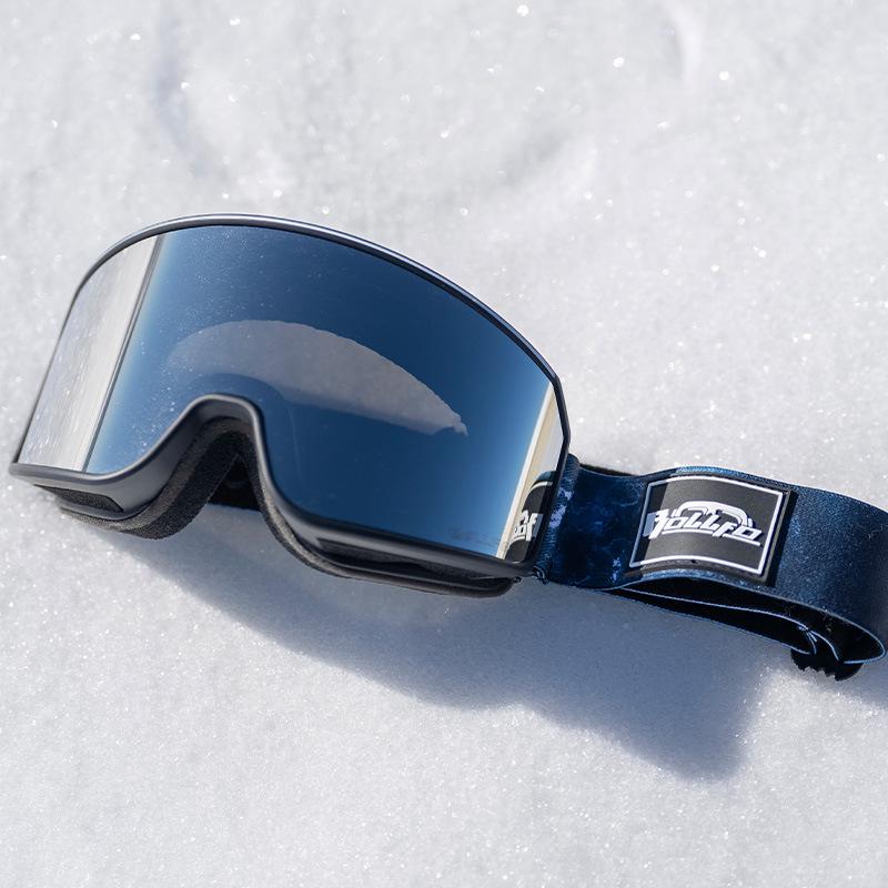 Anti-Fog Double Layer Ski Goggles - Fits Adult Helmets, Suitable for Children, Perfect for Winter Sports