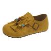Women's Shoes Autumn New Tassel One-pedal Single Shoes All-inclusive Ugly Cute Doudou Shoes