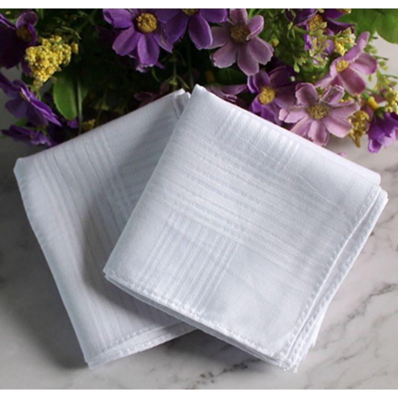 

Мужское Супермягкое Квадратное Полотенце Чисто Белое 35см Носовой Платок Pure White