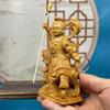 Natural Cypress Nezha Mythical figure statue- Solid Wood Carving Home Room Office Car Decoration Accessories 11cm / 4.32 in