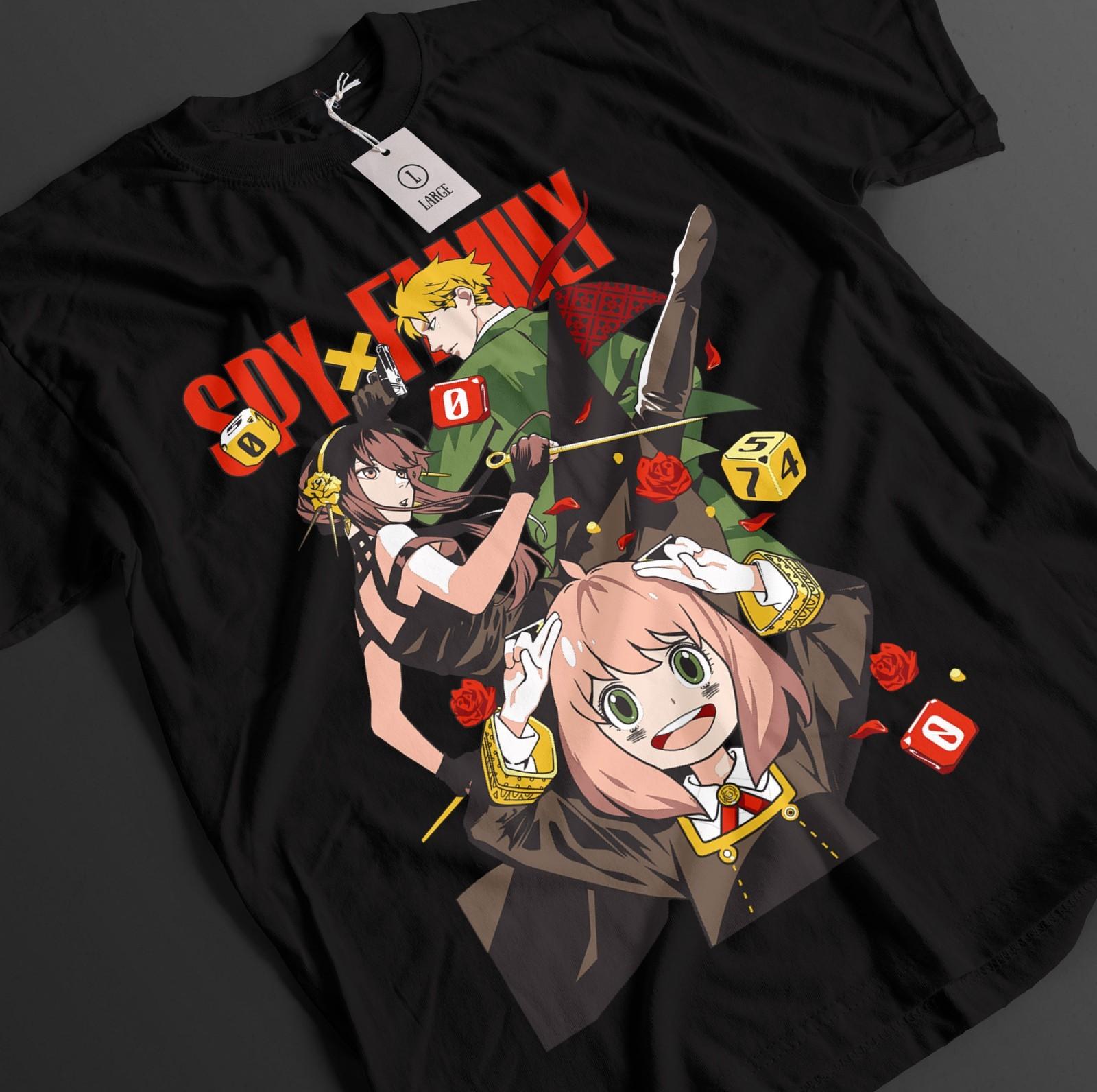

Spy x Family Shirt Anya Tshirt Loid Forger T-Shirt Mens Womens Tees Top Yor Tee Bond Sylvia Anime Top L