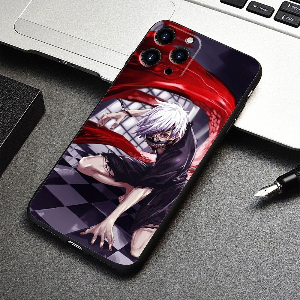 Black Case For iPhone XS 13 Pro Max 8 Plus 11 7 XR 12 14 X Mini 5 6 6S 5S SE2 SE2022 Anime Manga Tokyo Ghouls