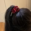 Ball head high ponytail plush small grab clip women's small hairpin back head pumpkin clip shark clip hair accessories
