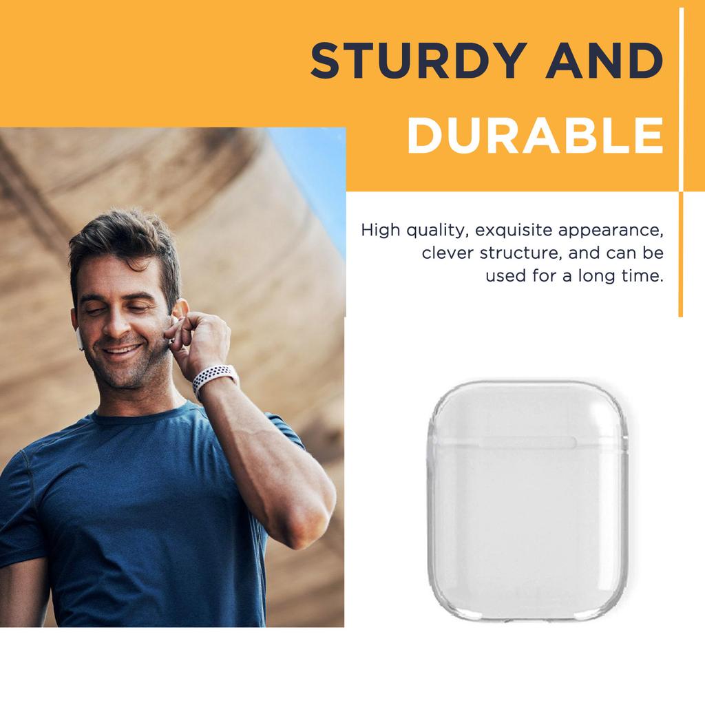 Transparent Case Cover for Airpods Portable TPU Material Clear Headset Covers Suitble for Airpods2 Use