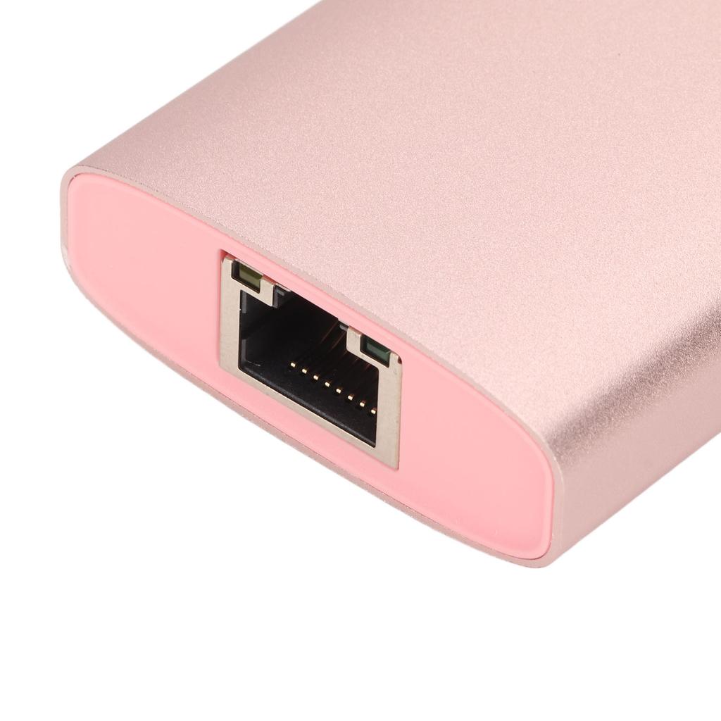 6 in 1 Docking Station Type C to PD 3USB3.0 High Definition Multimedia Interface RJ45 Expansion Dock
