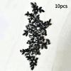 10Pcs Floral Lace Applique Pair Embroidery Flower Patch Sew On Lace Motif For Wedding Dress Garment Decoration
