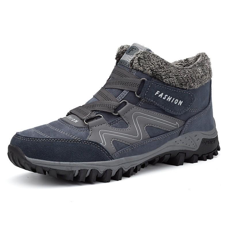 Women's Winter Snow Boots Velcro, Thick Sole, Warm Cotton, Plus Velvet