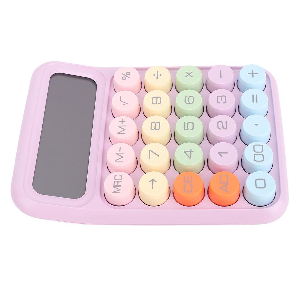 Mechanical Calculator 12 Digit Large LCD Display Big Buttons Electronic for School Business Home Colored