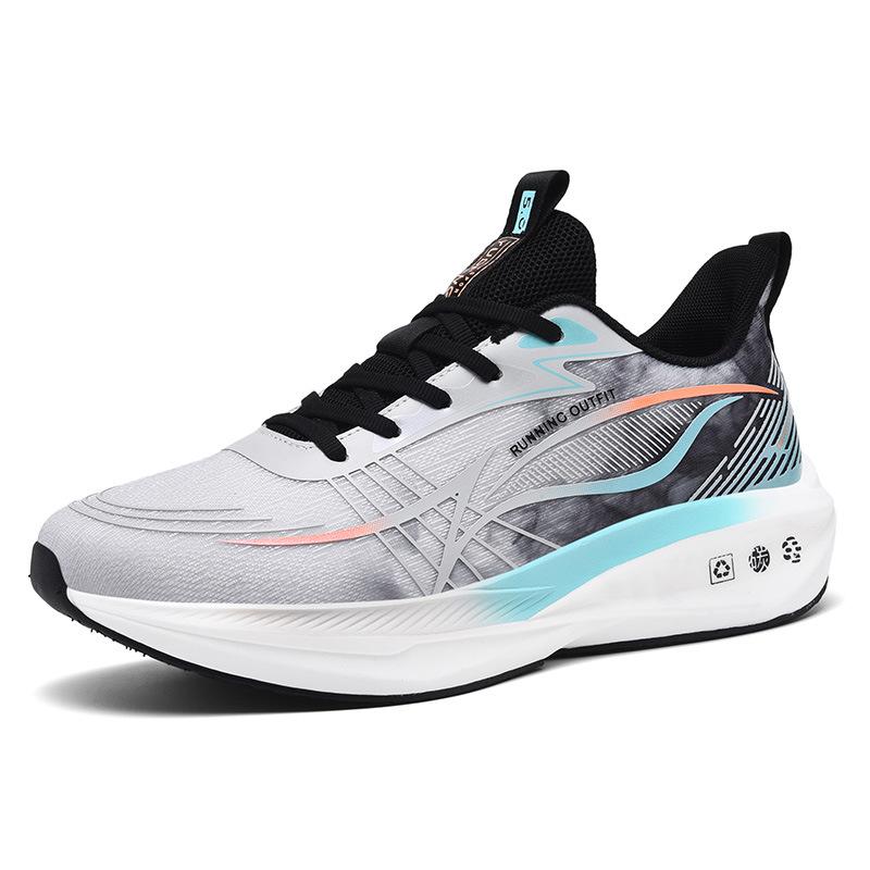 New carbon plate shock absorption lightweight sports shoes men's professional marathon running shoes adolescent students physical test racing