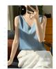 Versatile Women's Satin Camisole: Front V, Round Back, Sleeveless, Wide Straps—perfect Under a Suit, Silky Finish with an Elegant Back.