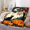 1pc Halloween, Autumn Decor Blanket Lightweight Blanket Throw Blanket For Sofa, Bed, Travel, Camping, Livingroom, Office, Couch, Chair yy251010029