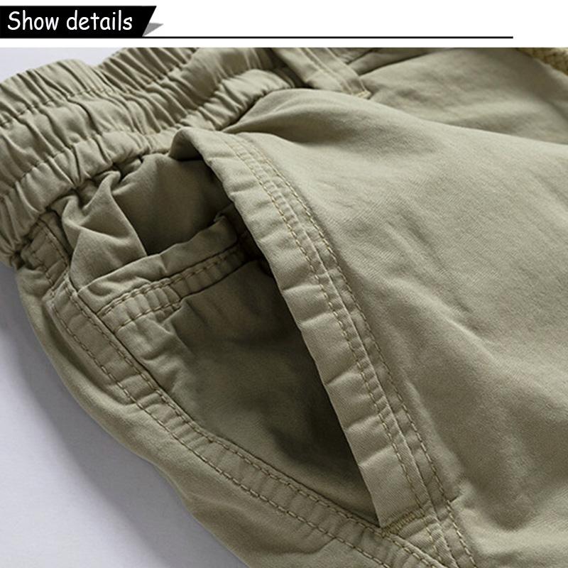 Herren Sommer Einfarbig Outdoor Freizeit Cargo Bequeme Shorts Herren Elastischer Bund Locker Gerades Design Shorts Herren