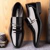 Leather Loafers For Men With Soft Sole Breathable Pu Material Casual Dress Shoes