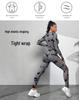 European American Tie-Dye Butt-Lift Yoga Set: Long Sleeve, Seamless Fitness Clothing with Hollow Out Design