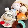 Kawaii Cute Sakura Seal Plush Keychain Cute Sea Dog Stuffed Doll Keyring Bag Pendant Toast Seal Plushie Hanging Decor Kids Gift