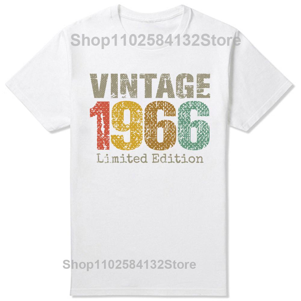58th Birthday 58 Years Man Woman Retro Vintage 1966 Gift T Shirts Summer Father Mother Husband Cotton Streetwear Tshirt