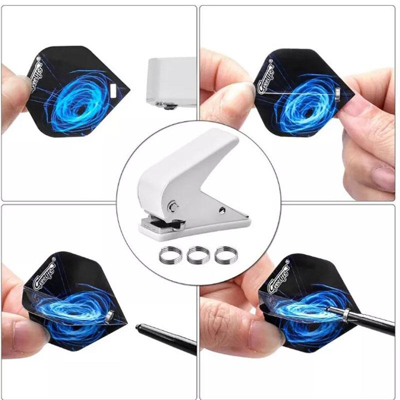 Dart Hole Punch with 50/100 Pieces O-Rings Darts Flight Punch Hole Punch